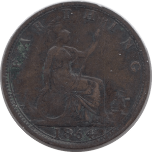 1864 FARTHING ( FINE ) - Farthing - Cambridgeshire Coins