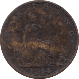1864 FARTHING ( VF ) 1 - Farthing - Cambridgeshire Coins