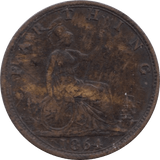 1864 FARTHING ( VF ) 1 - Farthing - Cambridgeshire Coins