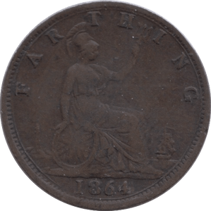 1864 FARTHING ( VF ) - Farthing - Cambridgeshire Coins