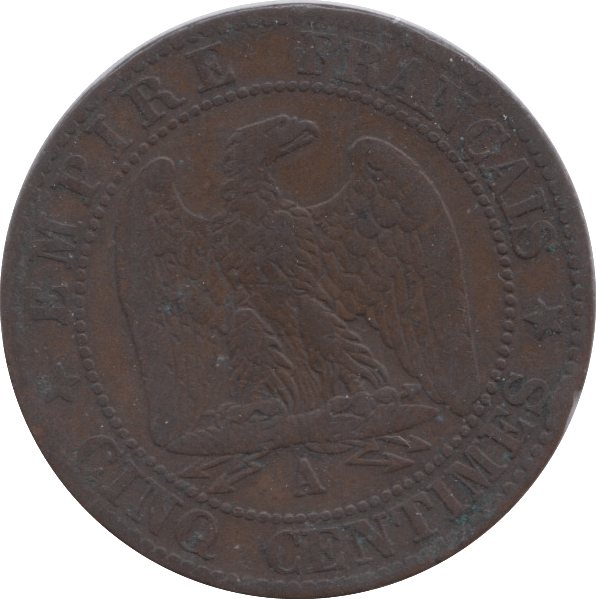 1864 FRANCE NAPOLEON 5 CENTINES - WORLD COINS - Cambridgeshire Coins