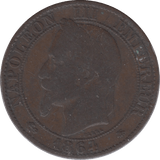 1864 FRANCE NAPOLEON 5 CENTINES - WORLD COINS - Cambridgeshire Coins