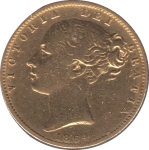 1864 GOLD SOVEREIGN ( VF ) DIE 38 - Sovereign - Cambridgeshire Coins