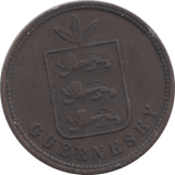 1864 GUERNSEY 4 DOUBLES - WORLD COINS - Cambridgeshire Coins