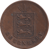 1864 GUERNSEY 4 DOUBLES - WORLD COINS - Cambridgeshire Coins