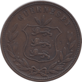 1864 GUERNSEY 8 DOUBLES - WORLD COINS - Cambridgeshire Coins