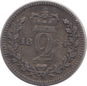 1864 MAUNDY TWO PENCE ( VF ) - Maundy Coins - Cambridgeshire Coins
