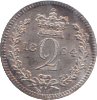1864 MAUNDY TWOPENCE ( BU ) - Maundy Coins - Cambridgeshire Coins