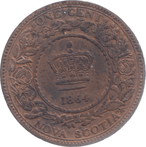 1864 NOVA SCOTIA ONE CENT - WORLD COINS - Cambridgeshire Coins