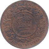1864 NOVA SCOTIA ONE CENT - WORLD COINS - Cambridgeshire Coins