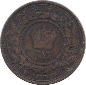 1864 ONE CENT NEW BRUNSWICK - WORLD coins - Cambridgeshire Coins