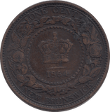 1864 ONE CENT NOVA SCOTIA - WORLD COINS - Cambridgeshire Coins
