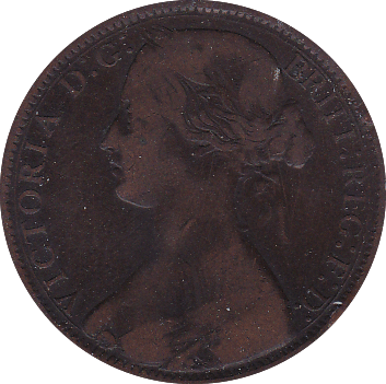 1864 PENNY ( F ) C . - Penny - Cambridgeshire Coins