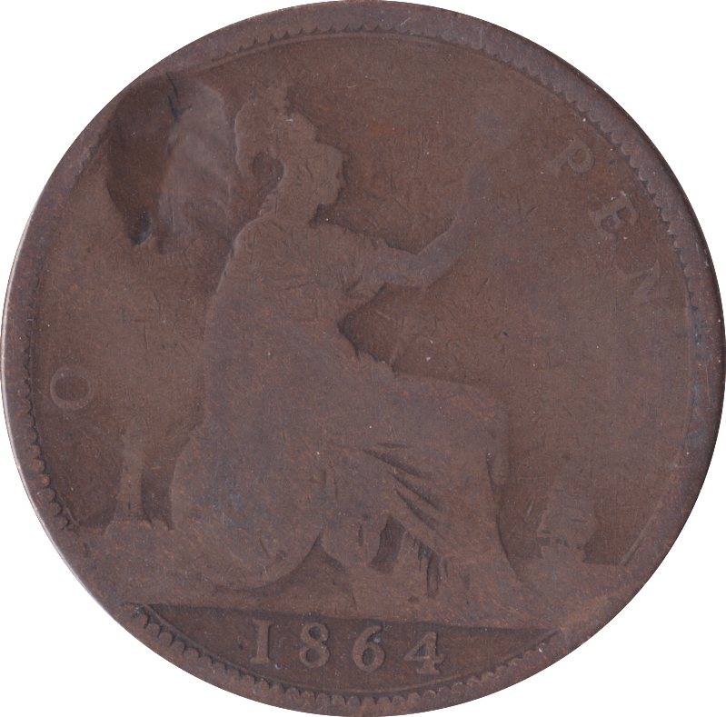 1864 PENNY ( FAIR ) C - Penny - Cambridgeshire Coins