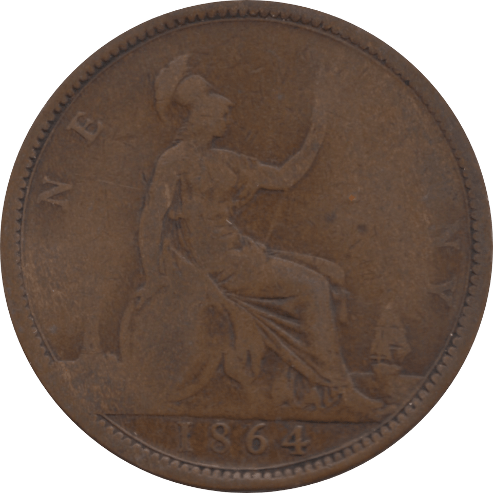 1864 PENNY ( FINE ) 2 35 - Penny - Cambridgeshire Coins