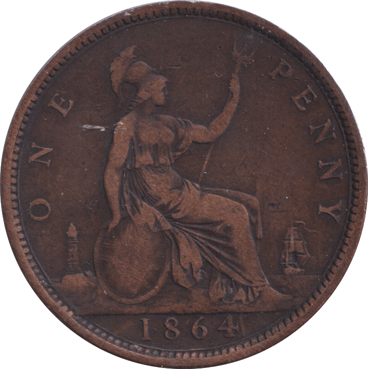1864 PENNY ( FINE ) - PENNY - Cambridgeshire Coins