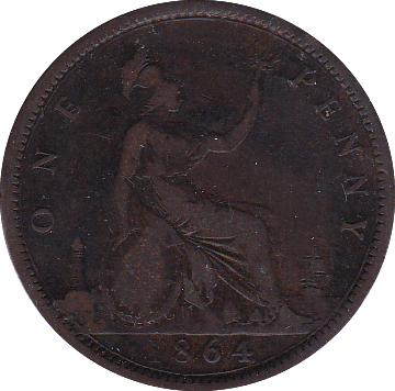 1864 PENNY ( GF ) B - Penny - Cambridgeshire Coins
