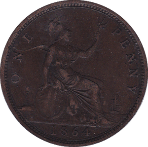 1864 PENNY ( VF ) - Penny - Cambridgeshire Coins
