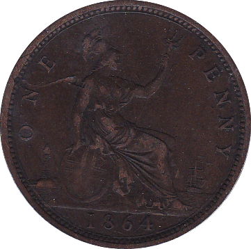 1864 PENNY ( VF ) - Penny - Cambridgeshire Coins