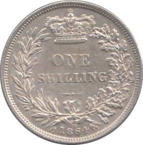 1864 SHILLING ( AUNC ) DIE 78 - Shilling - Cambridgeshire Coins