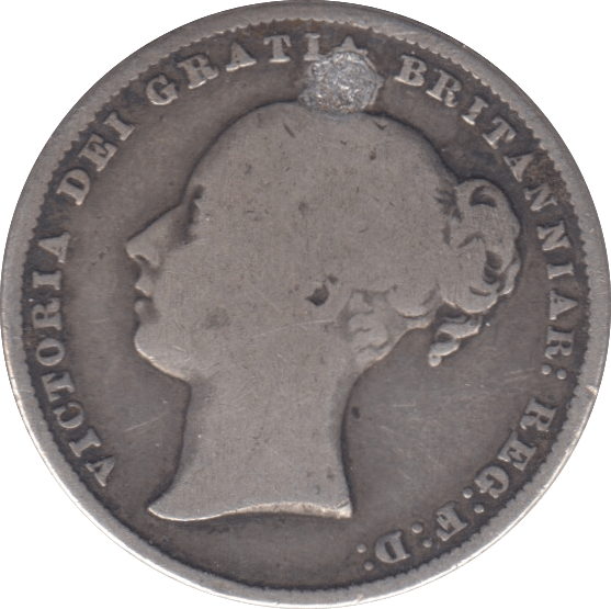 1864 SHILLING ( FAIR ) PLUGGED - Shilling - Cambridgeshire Coins