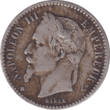1864 SILVER 50 CENT FRANCE - SILVER WORLD COINS - Cambridgeshire Coins
