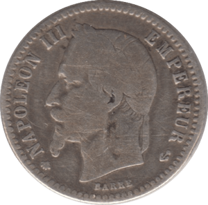 1864 SILVER 50 CENTIMES FRANCE - WORLD COINS - Cambridgeshire Coins