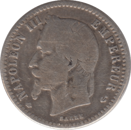 1864 SILVER 50 CENTIMES FRANCE - WORLD COINS - Cambridgeshire Coins