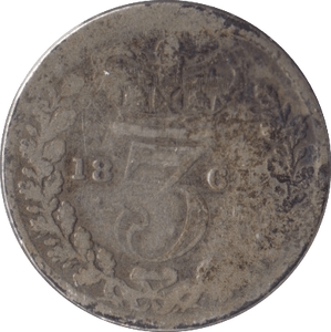 1864 SILVER THREEPENCE ( FAIR ) - Threepence - Cambridgeshire Coins