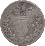 1864 SILVER THREEPENCE ( FAIR ) - Threepence - Cambridgeshire Coins