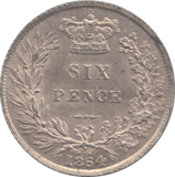1864 SIXPENCE ( AUNC ) DIE 20 - Sixpence - Cambridgeshire Coins