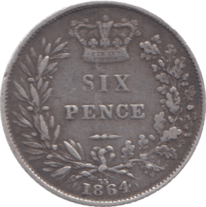 1864 SIXPENCE ( GF ) 6 - Sixpence - Cambridgeshire Coins