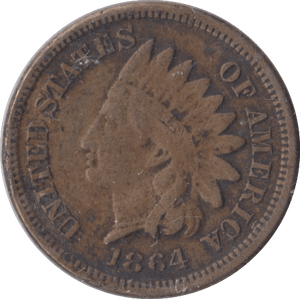 1864 USA ONE CENT - WORLD COINS - Cambridgeshire Coins