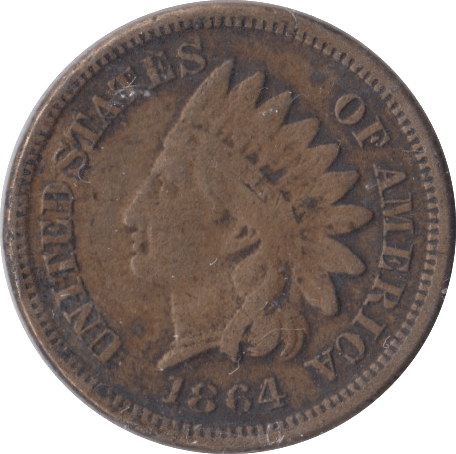 1864 USA ONE CENT - WORLD COINS - Cambridgeshire Coins