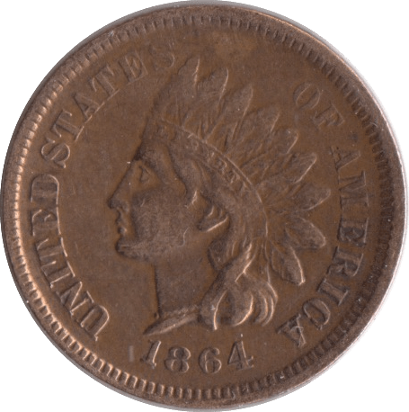 1864 USA ONE CENT - WORLD COINS - Cambridgeshire Coins