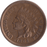 1864 USA ONE CENT - WORLD COINS - Cambridgeshire Coins