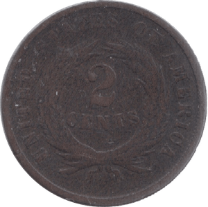 1864 USA TWO CENTS - WORLD COINS - Cambridgeshire Coins