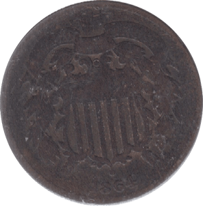 1864 USA TWO CENTS - WORLD COINS - Cambridgeshire Coins