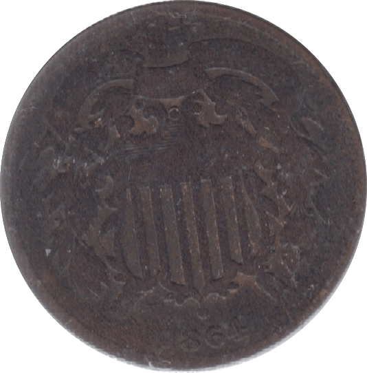 1864 USA TWO CENTS - WORLD COINS - Cambridgeshire Coins