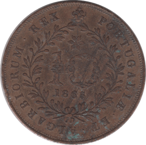 1865 10 REIS PORTUGAL - WORLD COINS - Cambridgeshire Coins