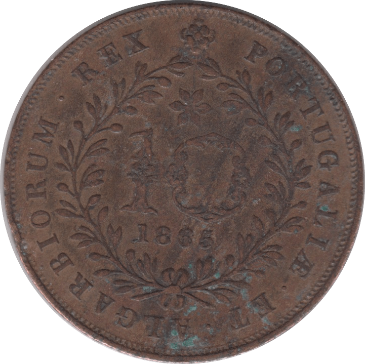 1865 10 REIS PORTUGAL - WORLD COINS - Cambridgeshire Coins