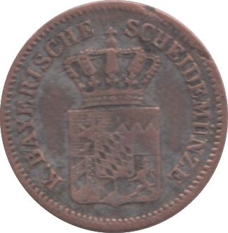 1865 BAVARIA ONE KREUZER - SILVER WORLD COINS - Cambridgeshire Coins