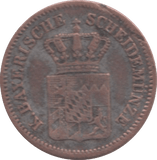 1865 BAVARIA ONE KREUZER - SILVER WORLD COINS - Cambridgeshire Coins