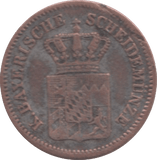 1865 BAVARIA ONE KREUZER - SILVER WORLD COINS - Cambridgeshire Coins