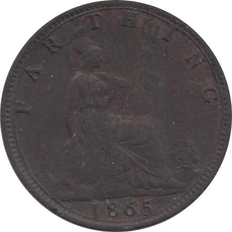 1865 FARTHING ( GF ) 1 - Farthing - Cambridgeshire Coins