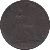 1865 FARTHING ( GF ) 1 - Farthing - Cambridgeshire Coins