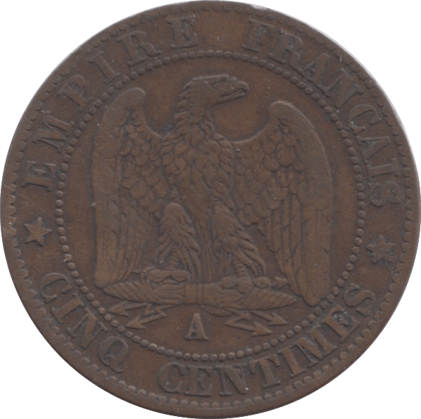 1865 FRANCE 5 CENTIMES - WORLD COINS - Cambridgeshire Coins