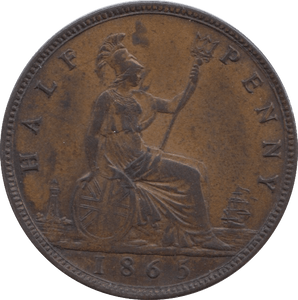 1865 HALFPENNY ( EF ) 8 - Halfpenny - Cambridgeshire Coins