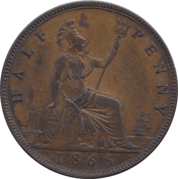 1865 HALFPENNY ( EF ) 8 - Halfpenny - Cambridgeshire Coins