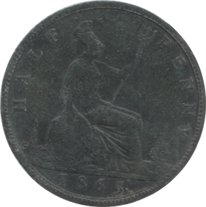 1865 HALFPENNY ( FINE ) - Halfpenny - Cambridgeshire Coins